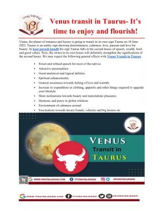 venus transit in taurus it s time to enjoy