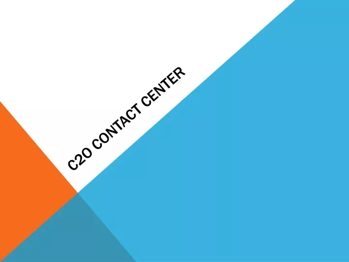 c2o contact center