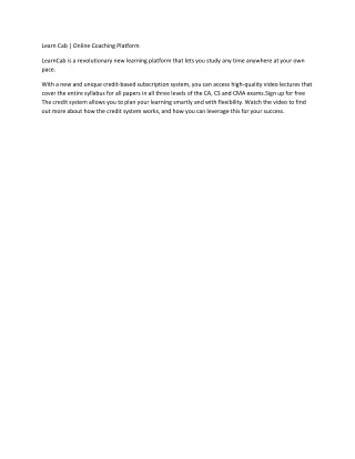 India's premier online coaching platform