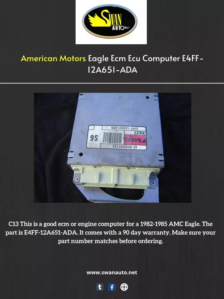 american motors eagle ecm ecu computer e4ff