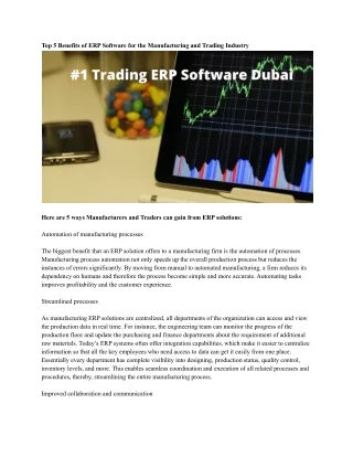 top 5 benefits of erp software