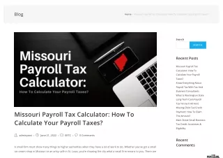 Missouri Payroll Tax Calculator: How To Calculate Your Payroll Taxes?