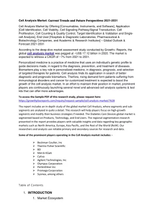 cell analysis market