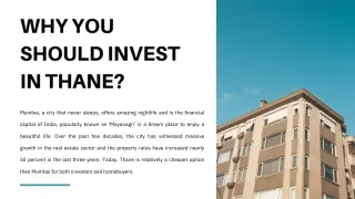 why you should invest in thane
