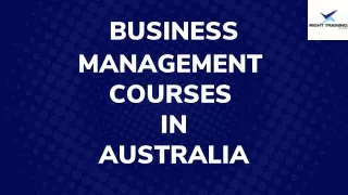 Business Management Courses in Australia