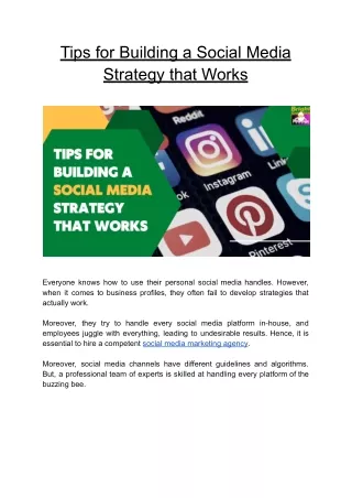tips for building a social media strategy that