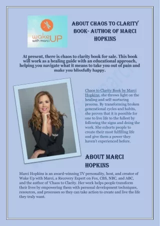Order Chaos to Clarity Online - Book by Marci Hopkins