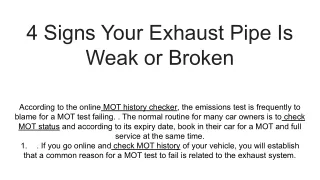 4 signs your exhaust pipe is weak or broken