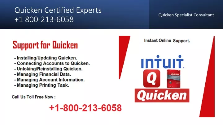 quicken certified experts 1 800 213 6058