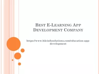 Best e-learning App Development Company