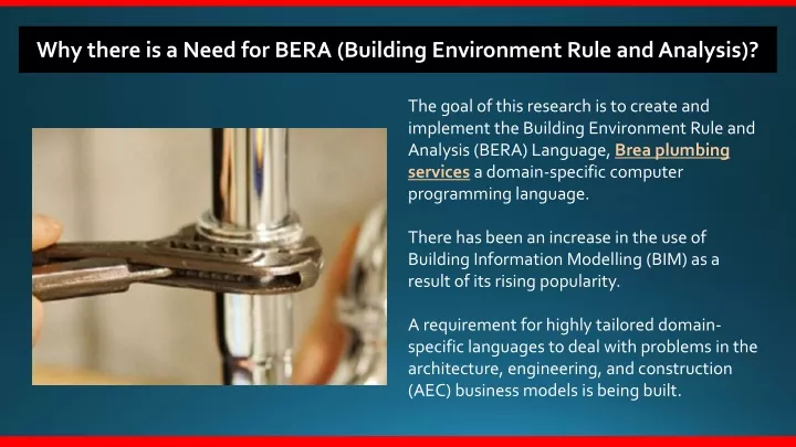 why there is a need for bera building environment