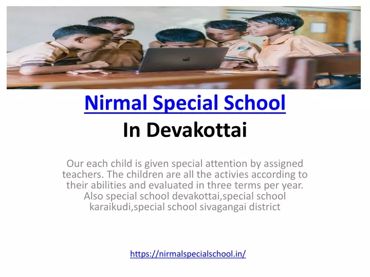 nirmal special school in devakottai