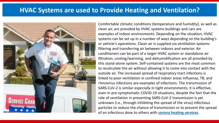 hvac systems are used to provide heating