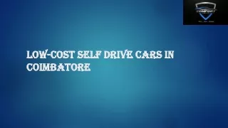 Low-Cost Self Drive Cars in Coimbatore