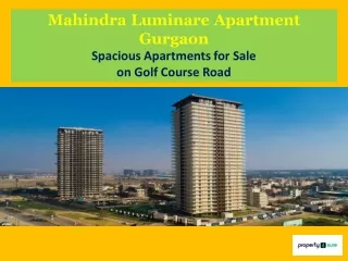 Mahindra Luminare Apartment Gurgaon