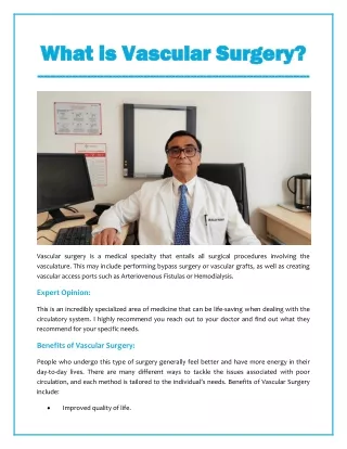 What is Vascular Surgery
