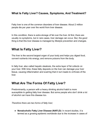 What Is Fatty Liver_ Causes, Symptoms, And Treatment_