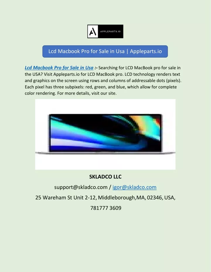 lcd macbook pro for sale in usa appleparts io