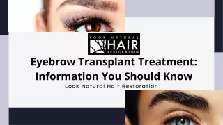 Important Information On Brow restoration treatment
