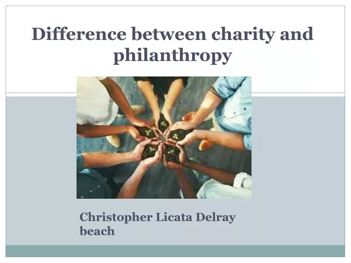 difference between charity and philanthropy