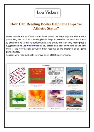 How Can Reading Books Help One Improve Athletic Status