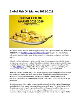 Global Fish Oil Market 2022-2028