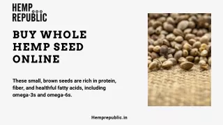 Buy Whole Hemp Seed Online