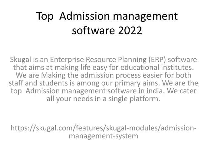 top admission management software 2022