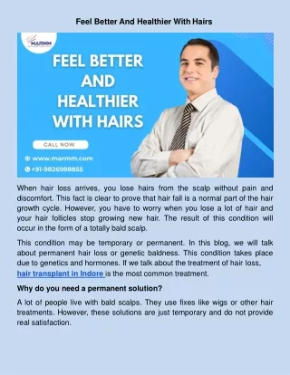 feel better and healthier with hairs