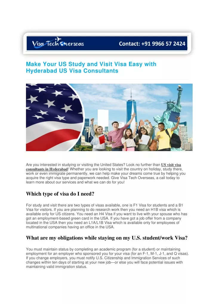 make your us study and visit visa easy with