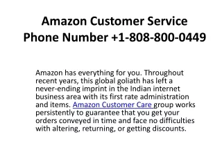 Amazon Customer Service Phone Number