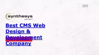 Best Educational CMS Website Development Company - Synthesys