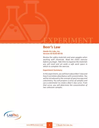 beers law lab experiment