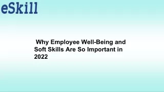 why employee well being and soft skills