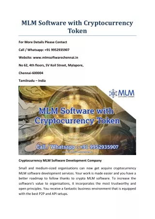 mlm software with cryptocurrency token