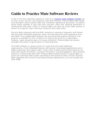 guide to practice mate software reviews