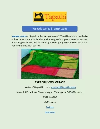 uppada sarees tapathi com