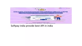 softpay india provide best api in india