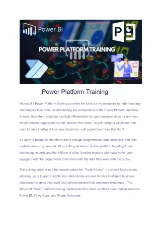 power platform training