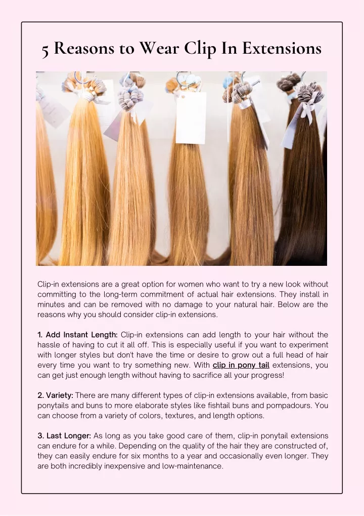 5 reasons to wear clip in extensions
