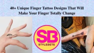 Can a unique finger tattoo be big?