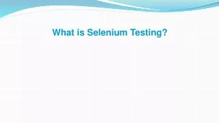 Introduction to Selenium Testing