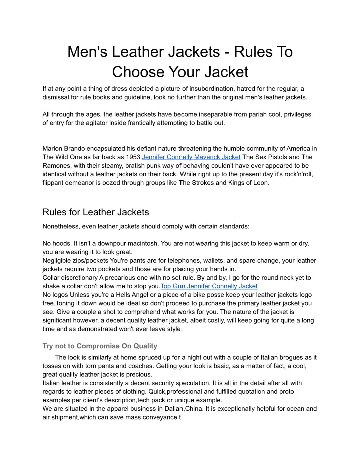 men s leather jackets rules to choose your jacket