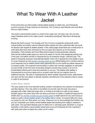 what to wear with a leather jacket