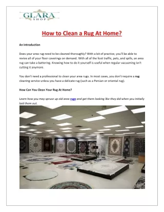 How to Clean a Rug At Home