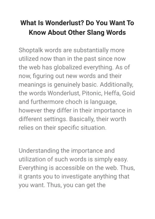 What Is Wonderlust_ Do You Want To Know About Other Slang Words