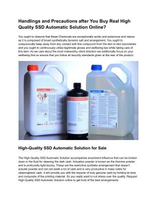 Handlings and Precautions after You Buy Real High Quality SSD Automatic Solution Online