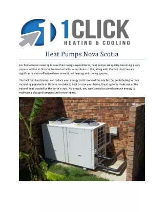 Heat Pumps Nova Scotia