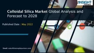 Colloidal Silica Market Current Scenario and Future Prospects