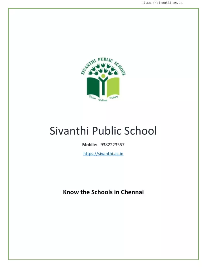 https sivanthi ac in